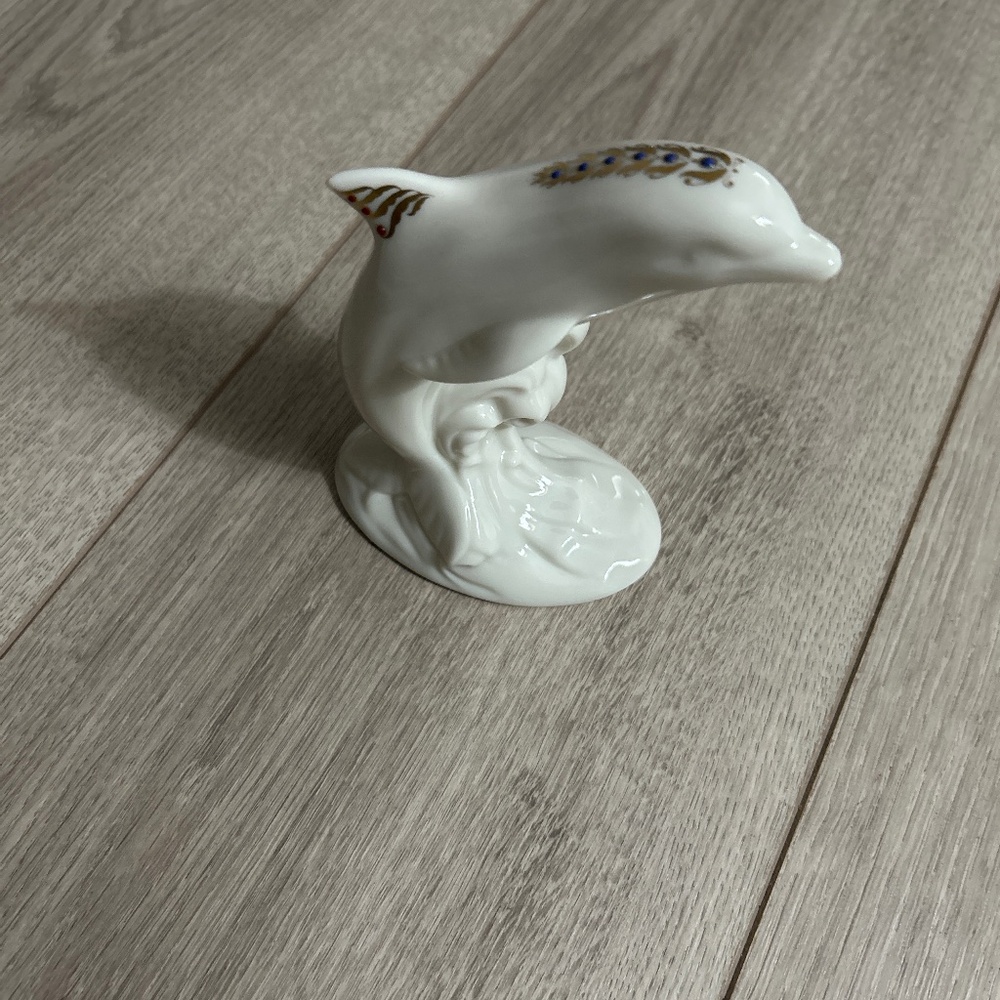 Vintage Lenox Frolicking Dolphin Figurine 1993 5 1/8” H x 3 5/8” W